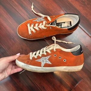 Golden Goose Burnt Orange Suede Superstar Sneakers - size 39